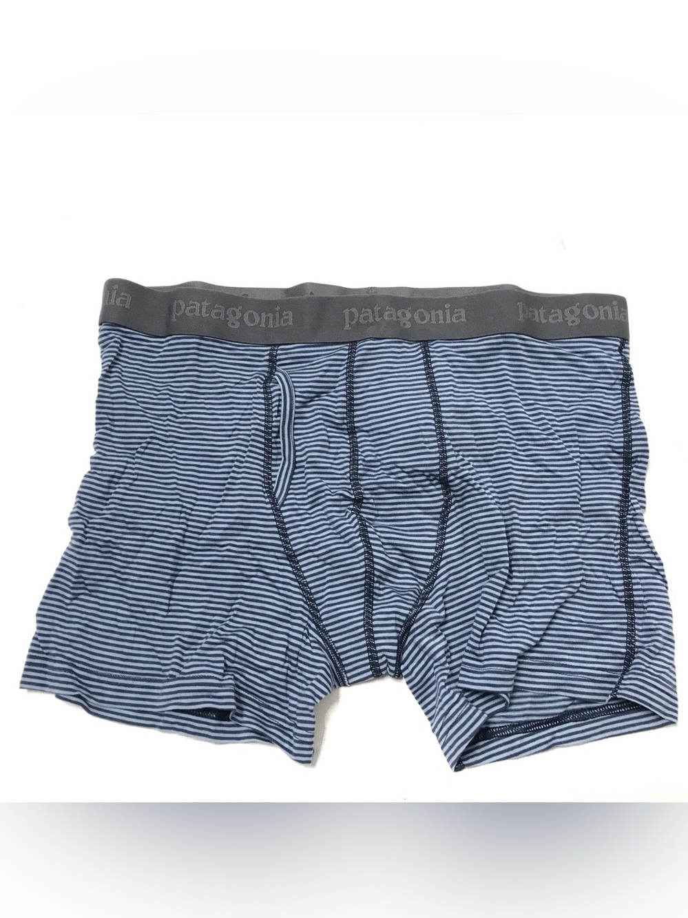 Patagonia Men’s Boxer Brief Shorts Size L Blue Essential Comfort Striped New